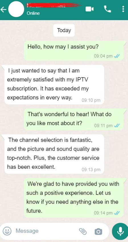 customer 3 positive feedback about tv-soul iptv plans